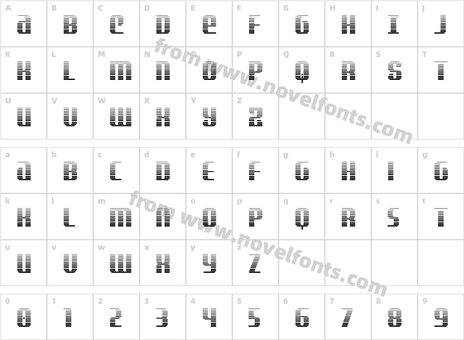 Normandy Beach GradientCharacter Map