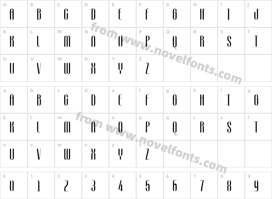 ZT Break Fast Thin Rounded AltCharacter Map