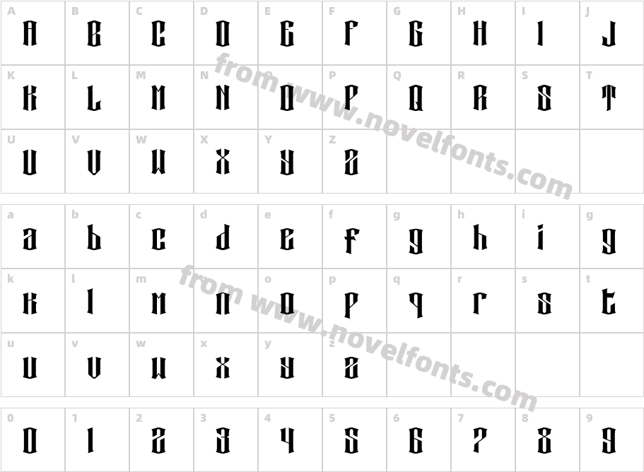 ZaburCharacter Map