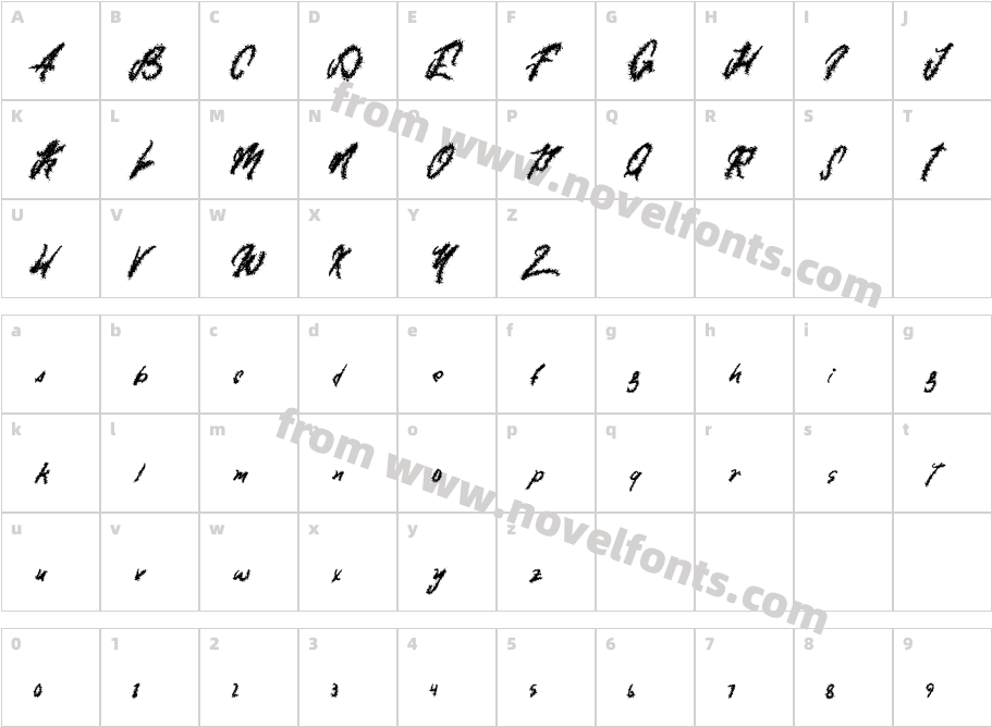 Zanderx Apolase RegularCharacter Map