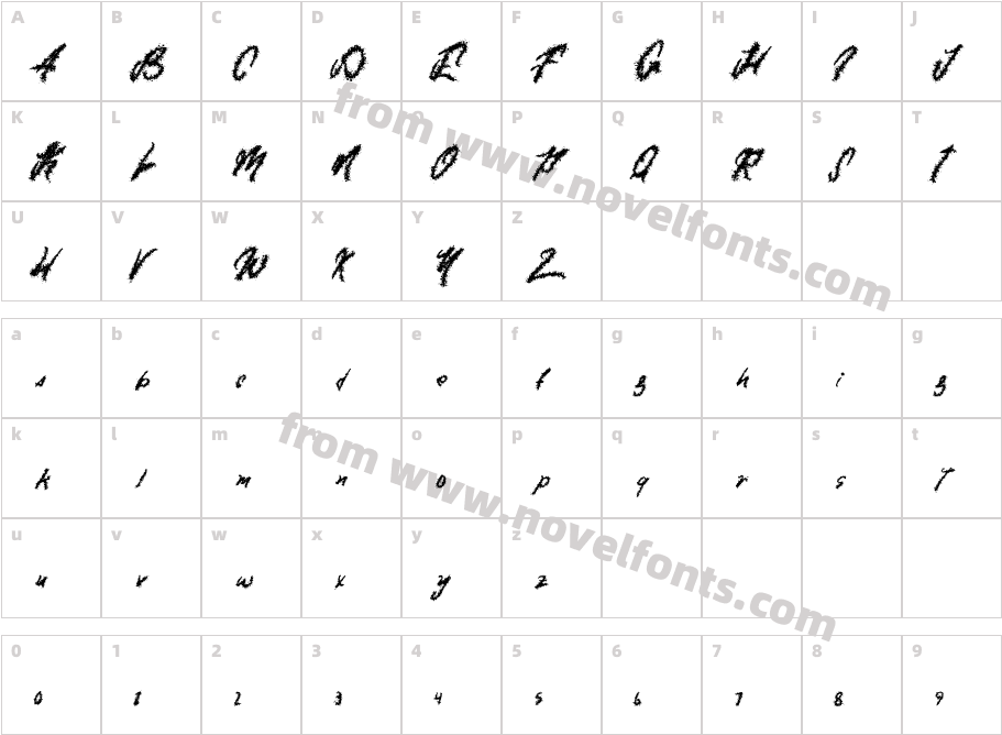 Zanderx Apolase RegularCharacter Map