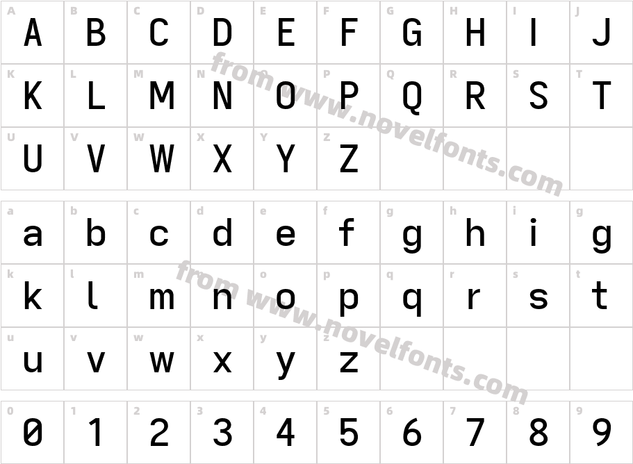 Zapus Sans MediumCharacter Map