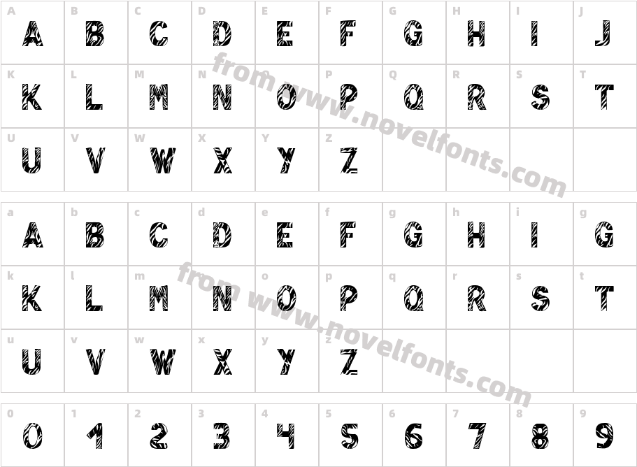 Zebra LoungeCharacter Map
