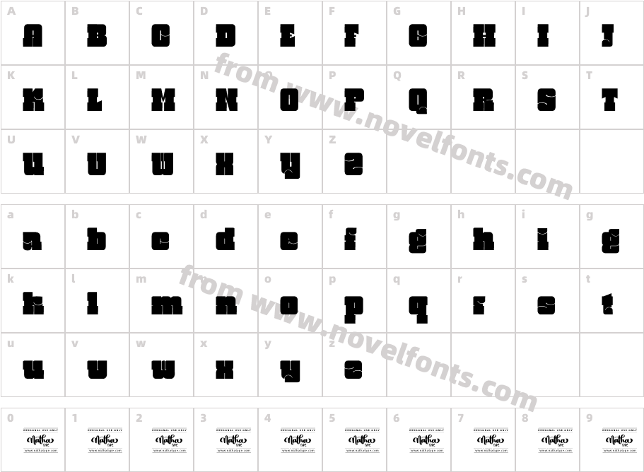 North Morine Personal UseCharacter Map