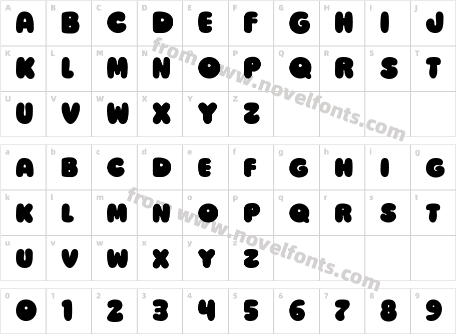 Ziclets W00Character Map