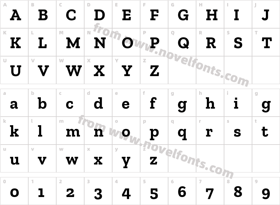 Zilla Slab BoldCharacter Map