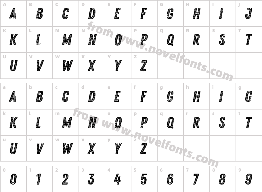 Zing Rust Line Horizontals1 Trial Base2 LineCharacter Map