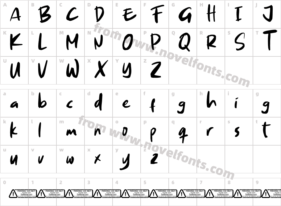 Zoneste PERSONAL USE ONLY!Character Map