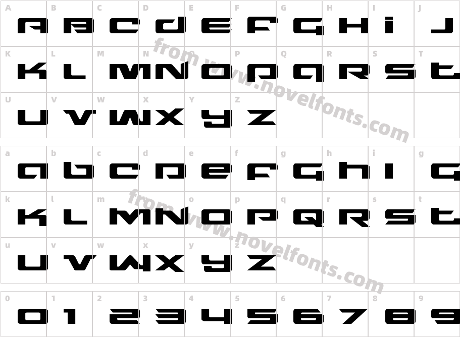 Northstar ExpandedCharacter Map