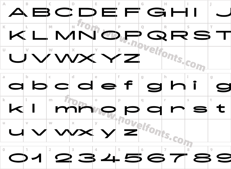 Zoom Pro Brutal MediumCharacter Map