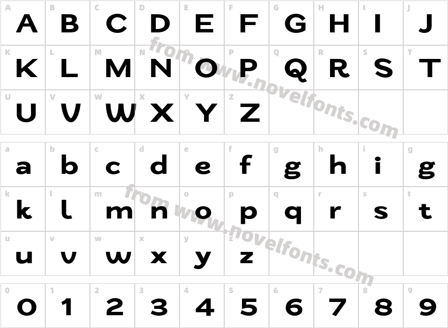 Zt Nezto Extra BoldCharacter Map