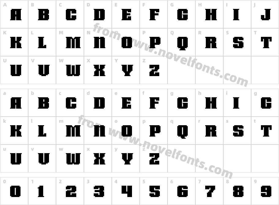 Zuck Acho Extra BoldCharacter Map