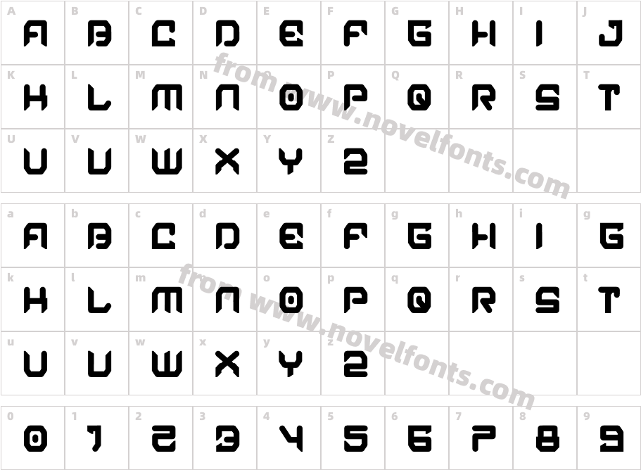 Zupraxu RegularCharacter Map