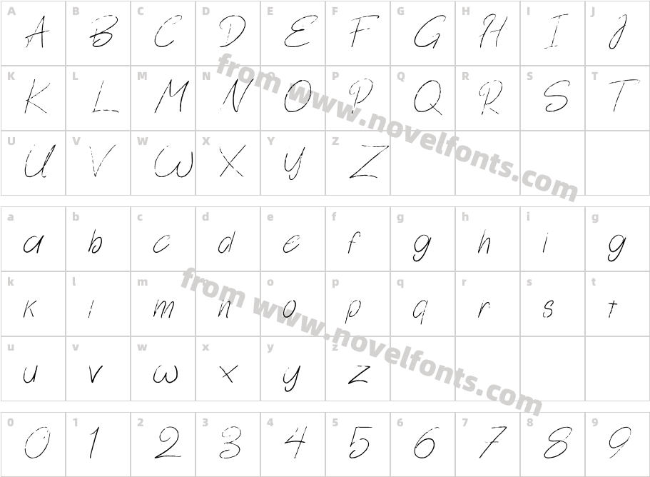 NosaRegularCharacter Map