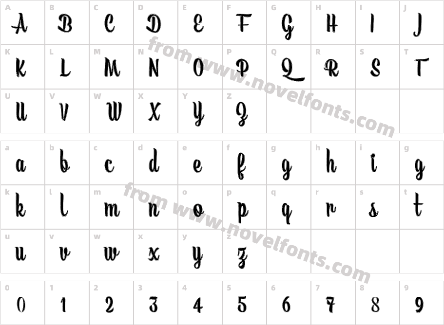 anggieoutlineCharacter Map