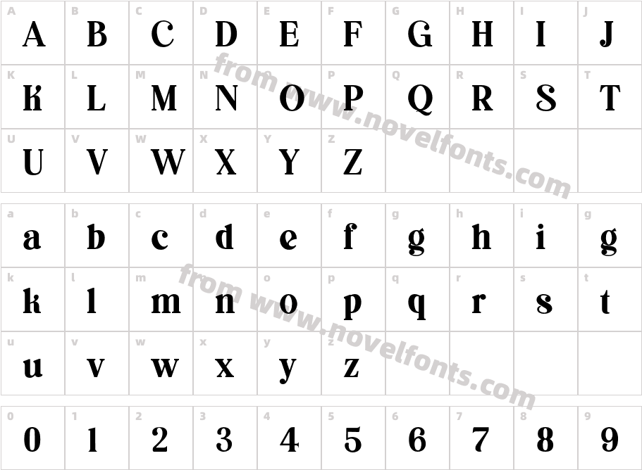 asimilates SemiboldCharacter Map