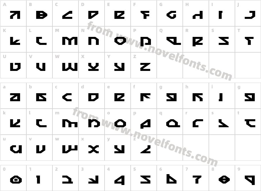 Nostromo ExpandedCharacter Map