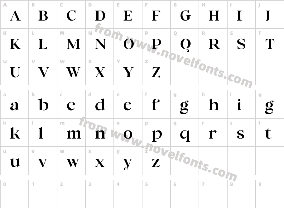 cinemasundaydemofont RegularCharacter Map