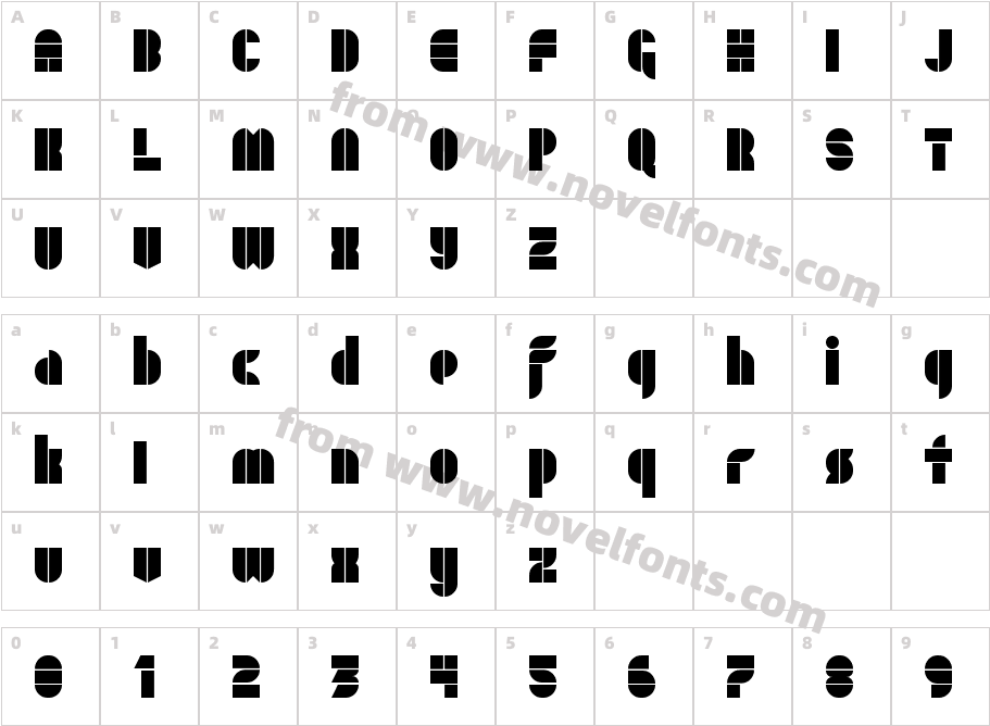 codename_bauhausCharacter Map