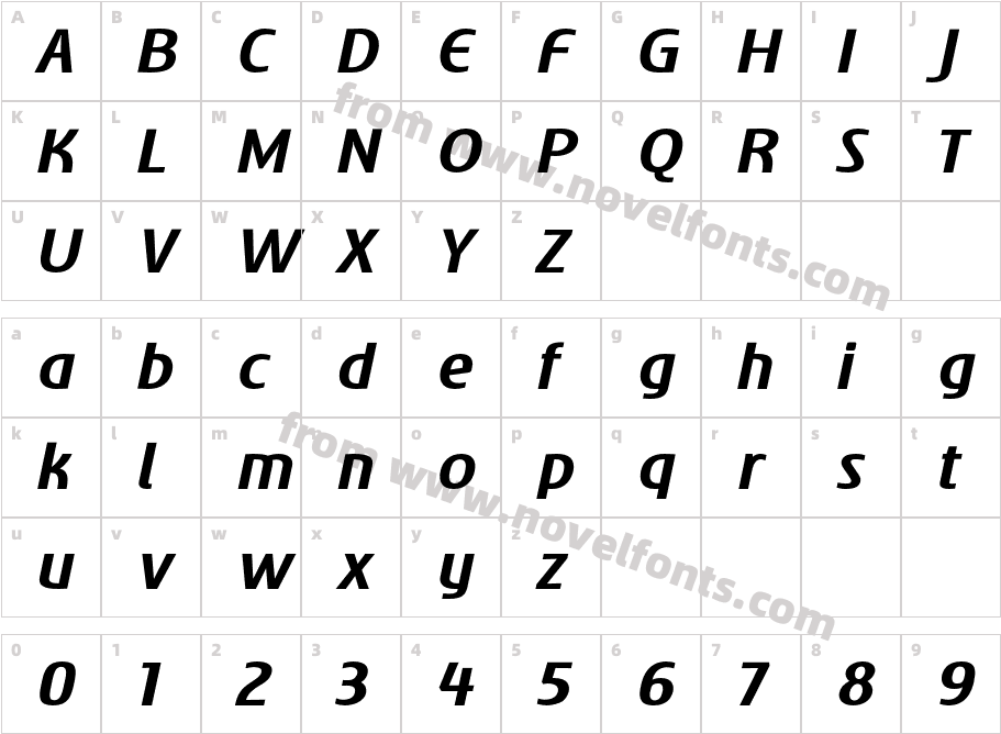 e Spectrum Bold ItalicCharacter Map