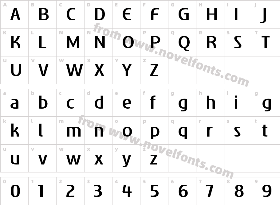e Spectrum Demi BoldCharacter Map