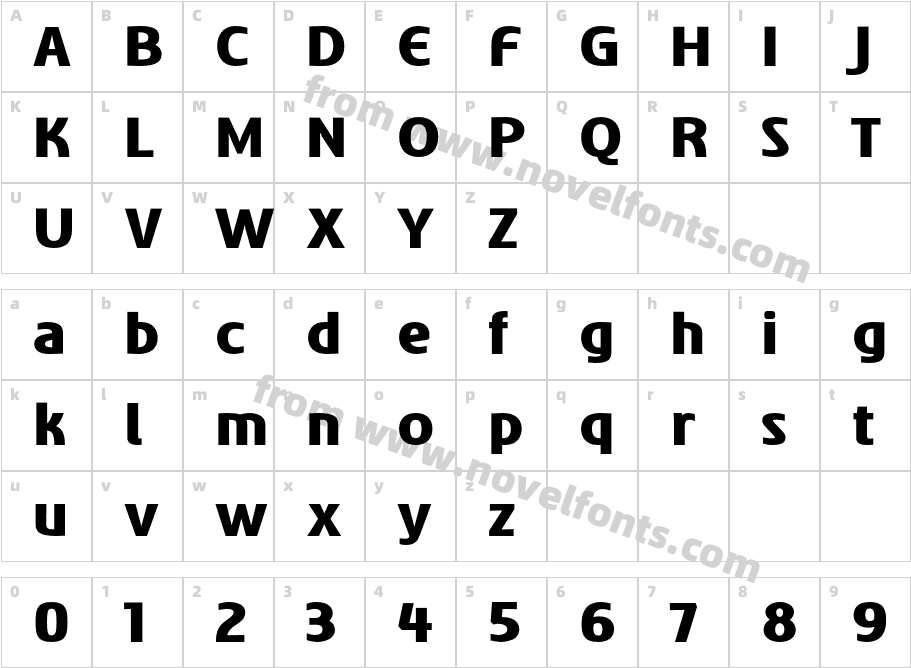 e Spectrum Extra BoldCharacter Map