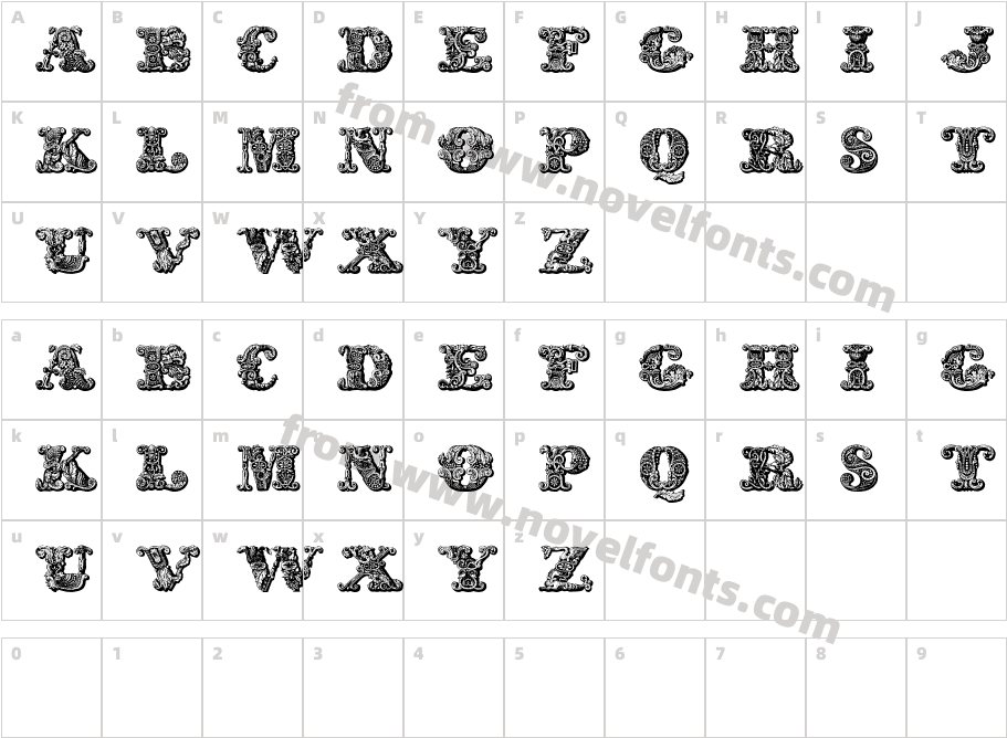 exotica MediumCharacter Map