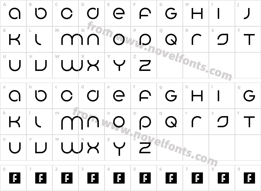 font2 RegularCharacter Map