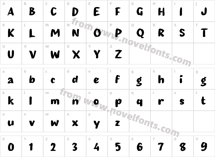 g GelapCharacter Map
