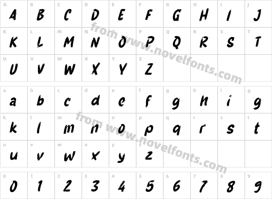 g GerudukCharacter Map