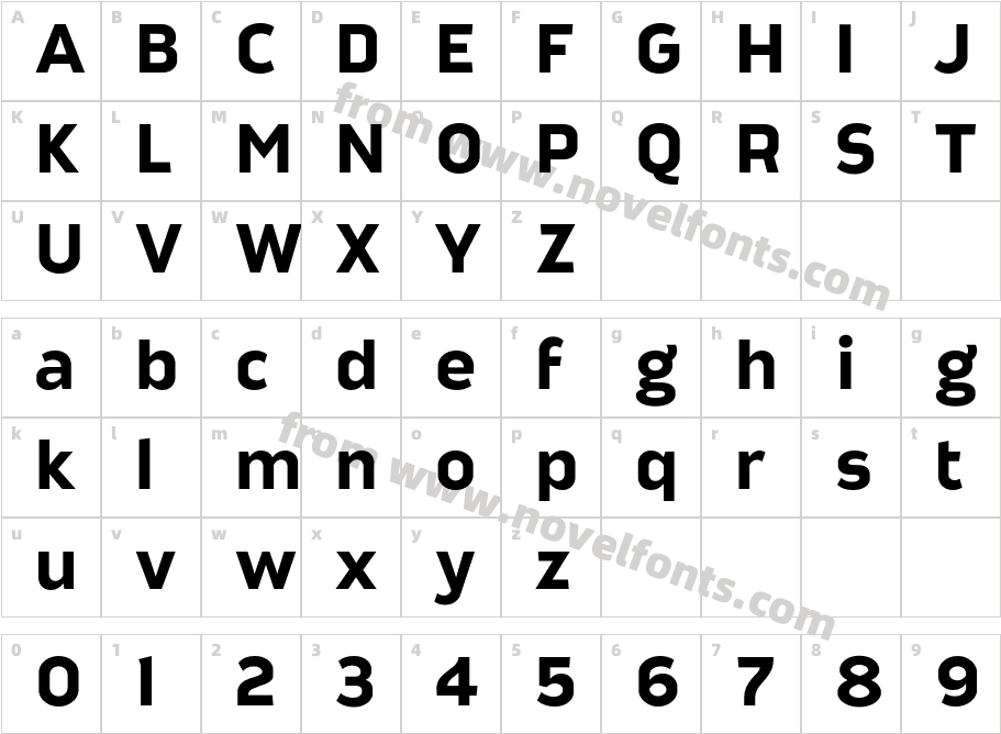 i Ciel Good News Sans Bold ExtendedCharacter Map