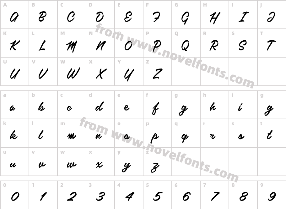 kalamaya RegularCharacter Map