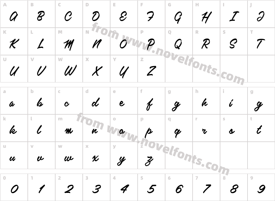 kalamaya RegularCharacter Map