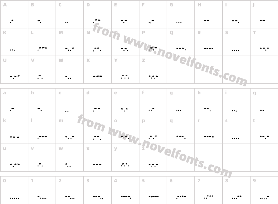 mannacryptCharacter Map