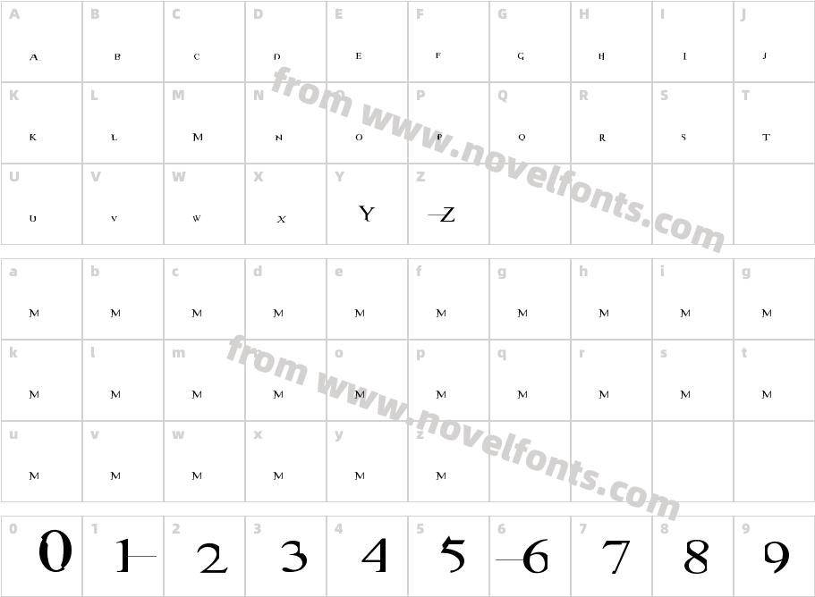 matrixCharacter Map
