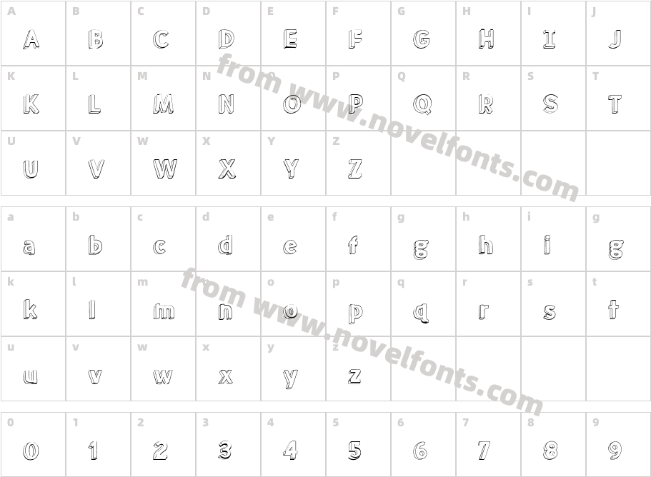 meatloaf shadow outlineCharacter Map