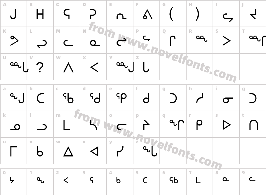 nunacomCharacter Map