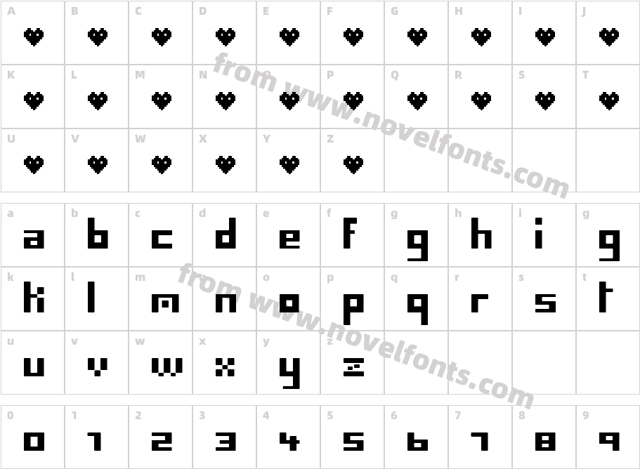 pil loveCharacter Map