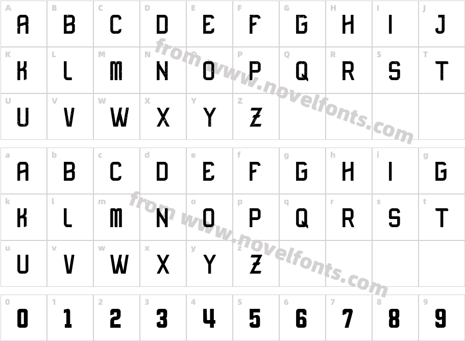 rusherCharacter Map