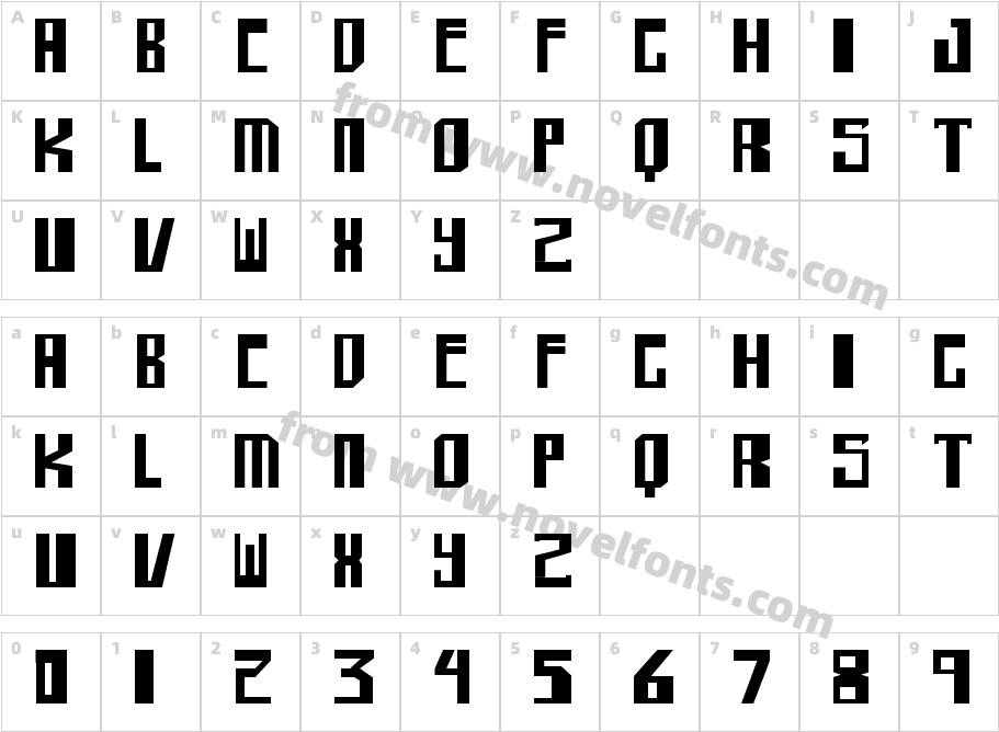 shellhead BoldCharacter Map