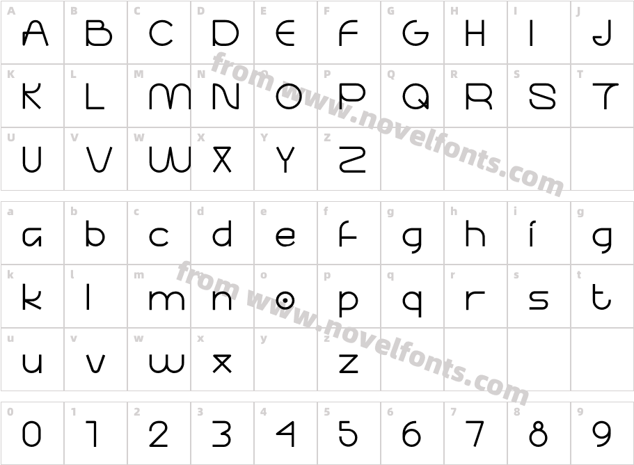 sidiqie BoldCharacter Map