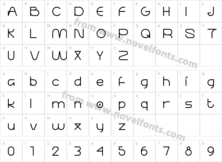 sidiqie BoldCharacter Map