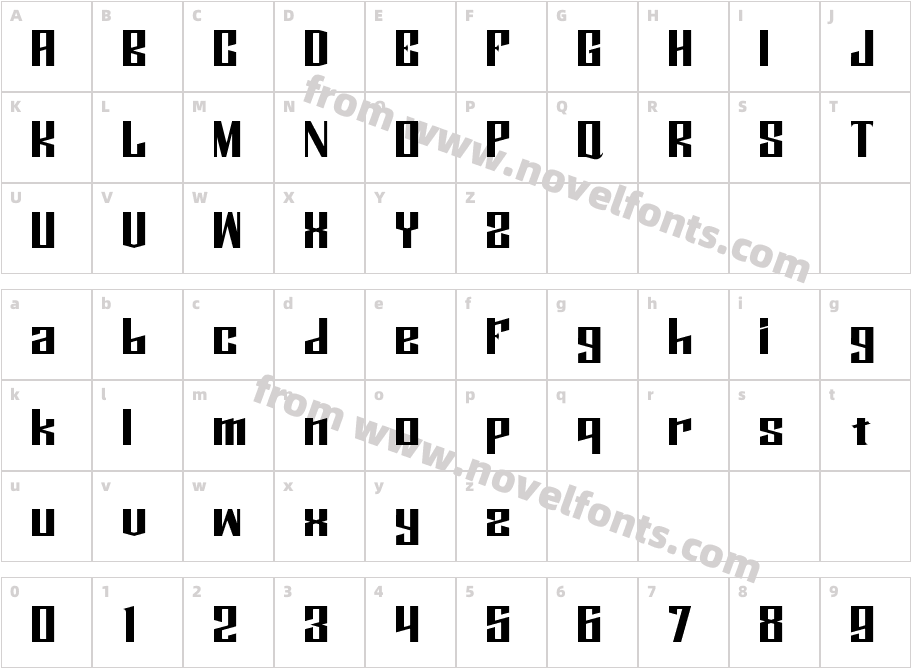 trigmeCharacter Map