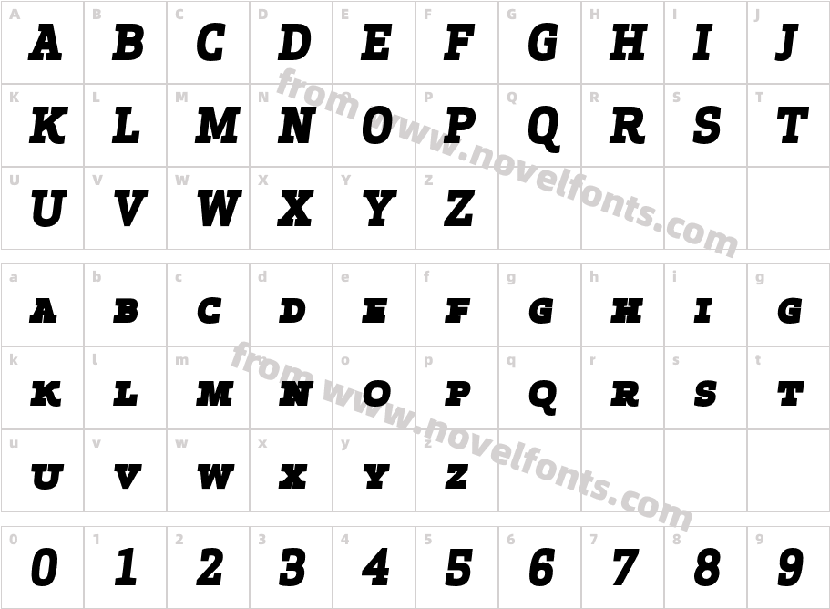 ApexSerif-ExtraBoldItalicCapsCharacter Map