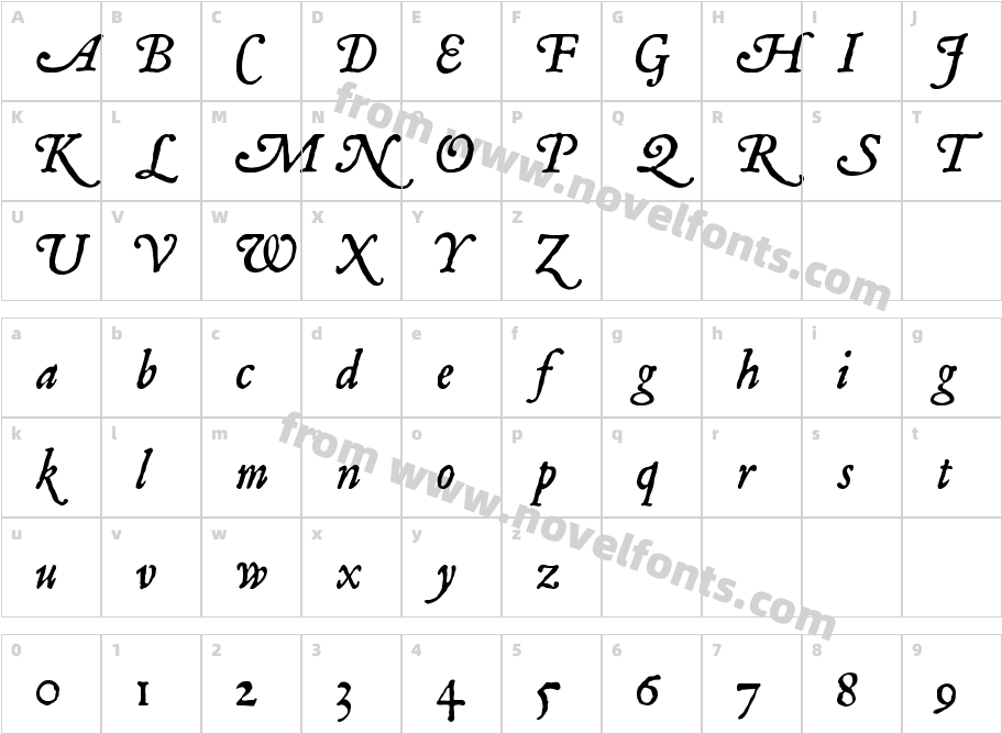  P22 Mayflower Pro ItalicCharacter Map