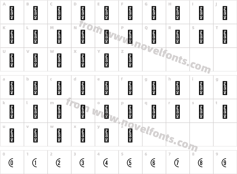 1797 NUMBERS HALFCharacter Map