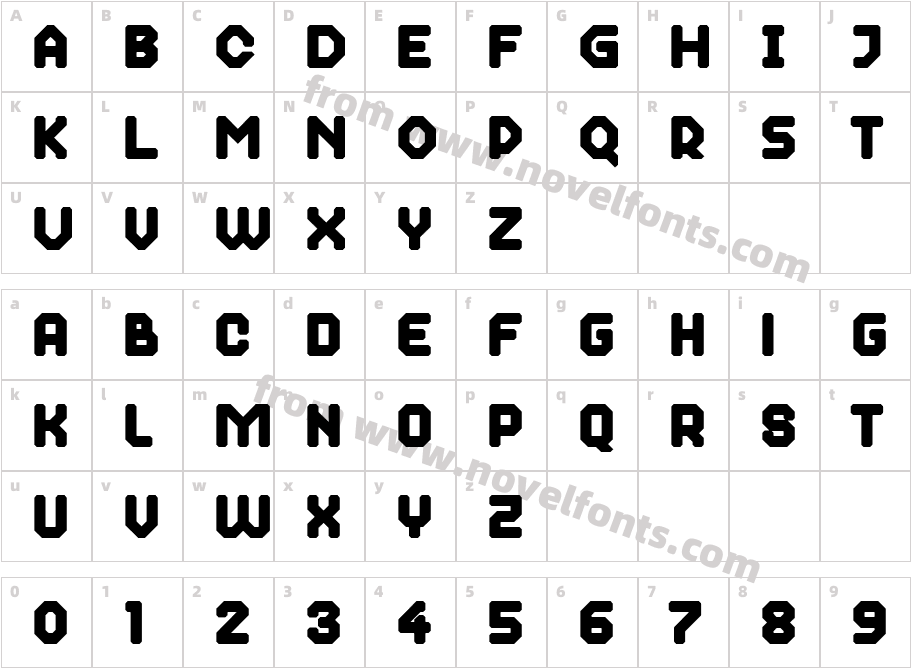 2nd Dance Floor Bevel BoldCharacter Map