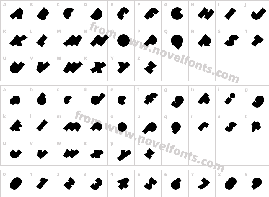 40 Degrees Mirror ArcadeCharacter Map