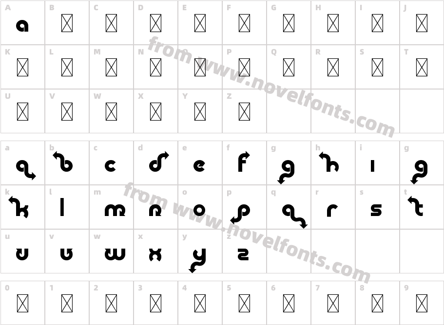 ABANDON FIFTEEN KCharacter Map