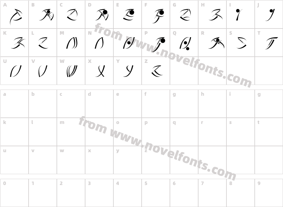ADLIR FUTURCharacter Map